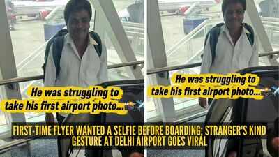 First-time flyer wanted a selfie before boarding; stranger's kind gesture at Delhi airport goes viral