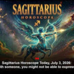 Sagittarius Horoscope Today, July 3, 2026: In love with someone, you might not be able to express yourself