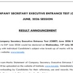 ICSI CSEET result 2026 date and time: June session scores to be released on July 15 at 2 pm