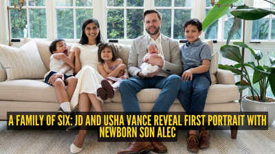 JD and Usha Vance share first family portrait with baby Alec Neel as they welcome their fourth child |