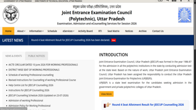 JEECUP round 4 seat allotment result 2026 out at jeecup.admissions.nic.in: Direct link to download here