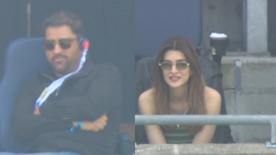 MS Dhoni and Kriti Sanon steal the spotlight at India vs England ODI with surprise appearance