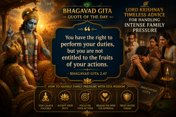 Bhagavad Gita Quote of the Day: Follow This Krishna’s Advice To Tackle Intense Family Pressure
