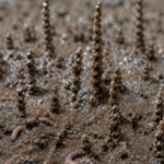 Physicists reveal why these tiny worms stack their poop into delicate towers that seem to defy gravity