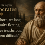 Quote of the day by Hippocrates: Why "Life is short, art long, opportunity fleeting, experience …" remains timeless