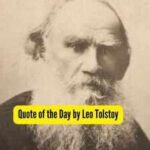 Quote of the Day by Leo Tolstoy, "If you make it a habit not to blame others, you will feel the growth of the ability love in..."