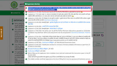 Rajasthan JET 2026 result OUT at jetskrau2026.com; download scorecard for JET, Pre-PG and PhD here
