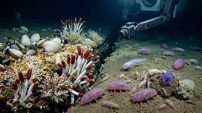 Scientists discover the deepest animal ecosystem ever found, thriving nearly 10 kilometres beneath the Pacific Ocean