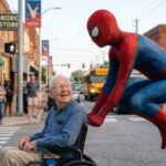 “I got you”: Spider-Man springs into action to help wheelchair-bound man cross a busy Jonesboro intersection