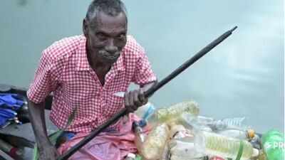 This 69-year-old paralysed man cleaned a river in silence until a young photographer noticed him