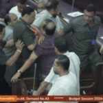 Watch: TMC MLA Kunal Ghosh marshalled out, suspended after assembly ruckus
