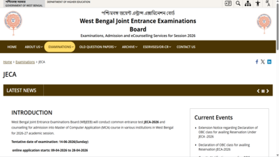 WB JECA 2026 OMR sheets, recorded responses released at wbjeeb.nic.in; objection window open till July 24