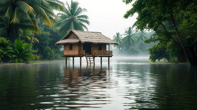 Why houses in the Philippines stand on wooden stilts to survive floods, typhoons and extreme heat