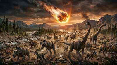 Why the dinosaurs disappeared: The asteroid that ended their reign struck Earth with a force of around 100 million megatons