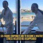 Woman quits six-figure corporate job to become a waitress at 33, says stress-related IBS disappeared