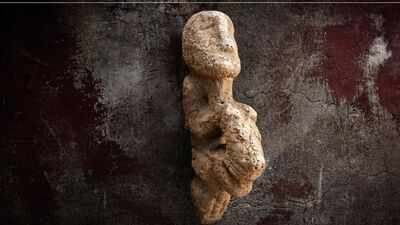 11,000-year-old sculpture of human seated on leopard found on a stone bench at Karahantepe in Türkiye reveals unique Neolithic art