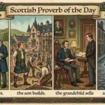 Scottish proverb of the day: "The father buys, the son builds, the grandchild sells and his son begs" - an enduring lesson on preserving success across generations