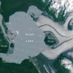 <b>A new island has emerged in Alaska after a glacier melted away: Nasa images reveal a stark sign of climate change</b>