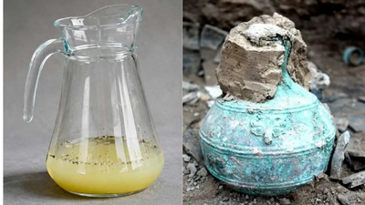 2,300-year-old beer, well preserved inside an ancient bronze bottle containing nearly a gallon of liquid with more than 2,400 chemical compounds, was discovered by archaeologists
