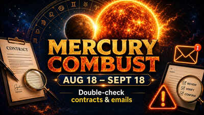 Mercury combust Aug 18–Sept 18: Why 4 birth numbers must double-check contracts & emails