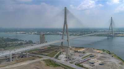 North America’s longest cable-stayed bridge is now open with a massive 853-metre crossing linking US and Canada