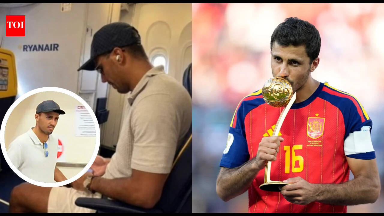 World Cup Golden Ball winner Rodri shocks passengers by boarding ultra-budget Ryanair flight to Liverpool