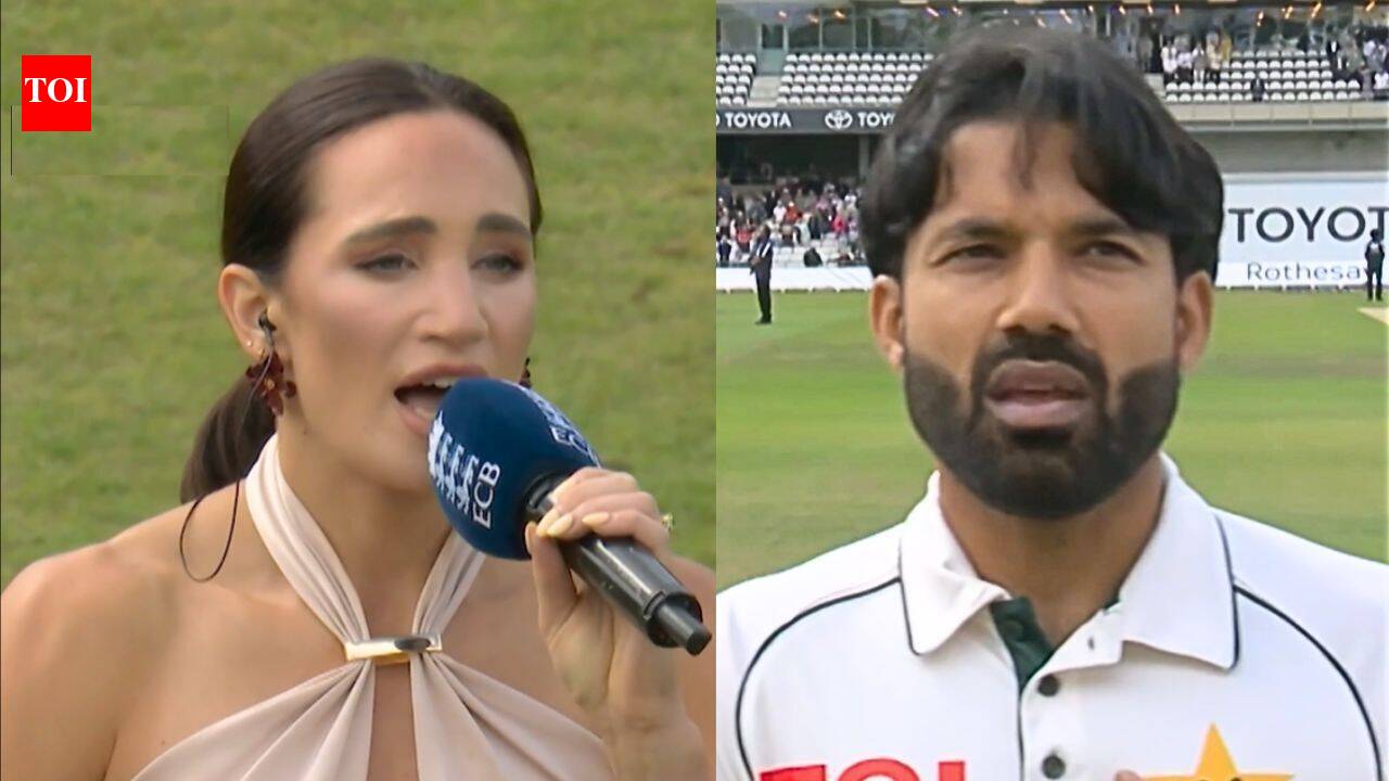 Watch: English singer Laura Wright performs Pakistan's national anthem ahead of 1st Test against England | Cricket News