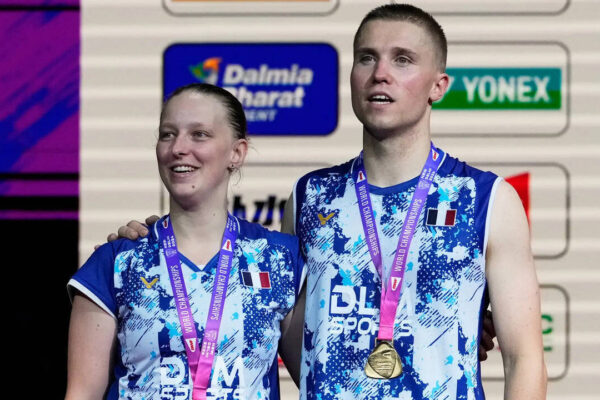 Gicquel and Delphine Delrue script history on Indian soil, become France's first-ever BWF World Champions | Badminton News