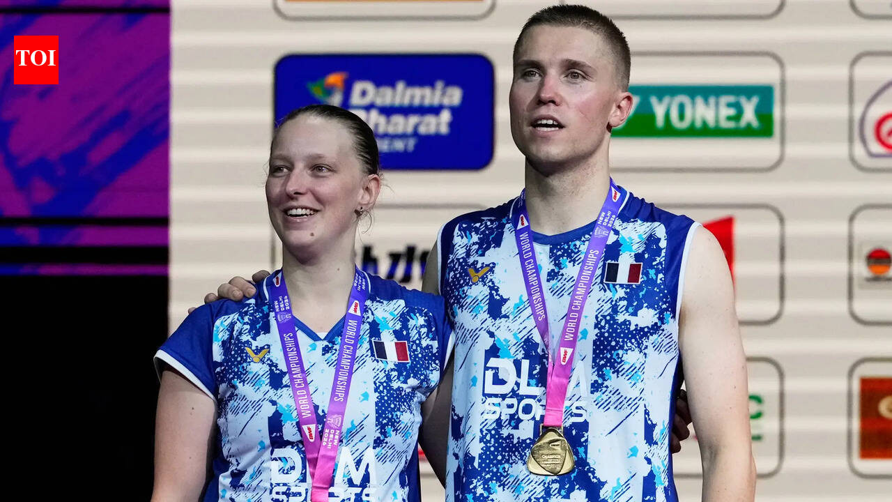 Gicquel and Delphine Delrue script history on Indian soil, become France's first-ever BWF World Champions | Badminton News