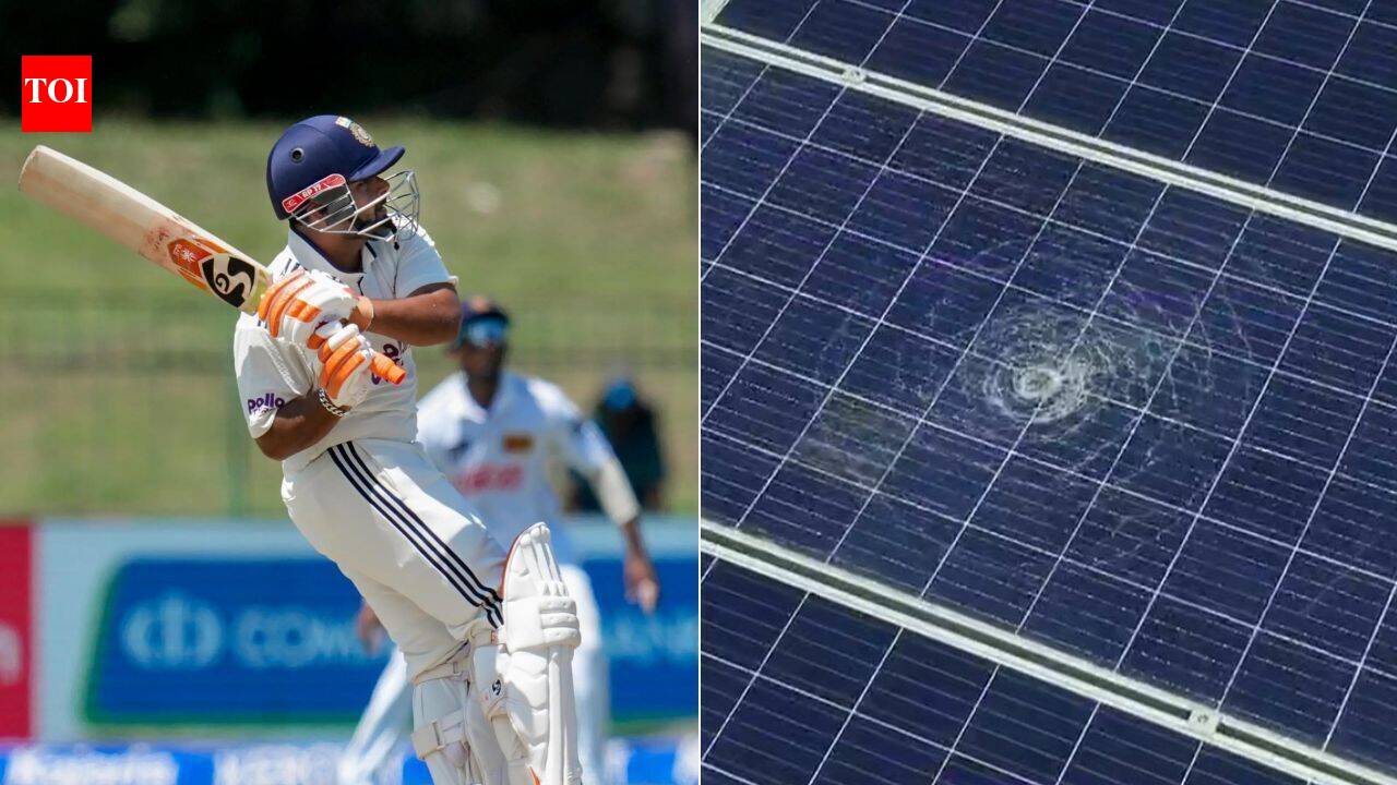 IND vs SL: Rishabh Pant's 95m monster six damages solar panel on Colombo stadium roof - Watch | Cricket News