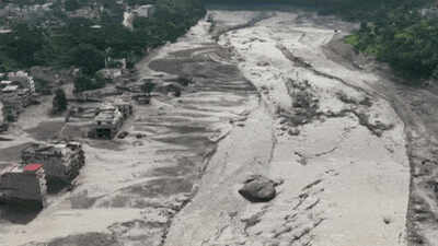 Nepal floods: Aerial views reveal trail of destruction after powerful surge of ice, mud and boulders