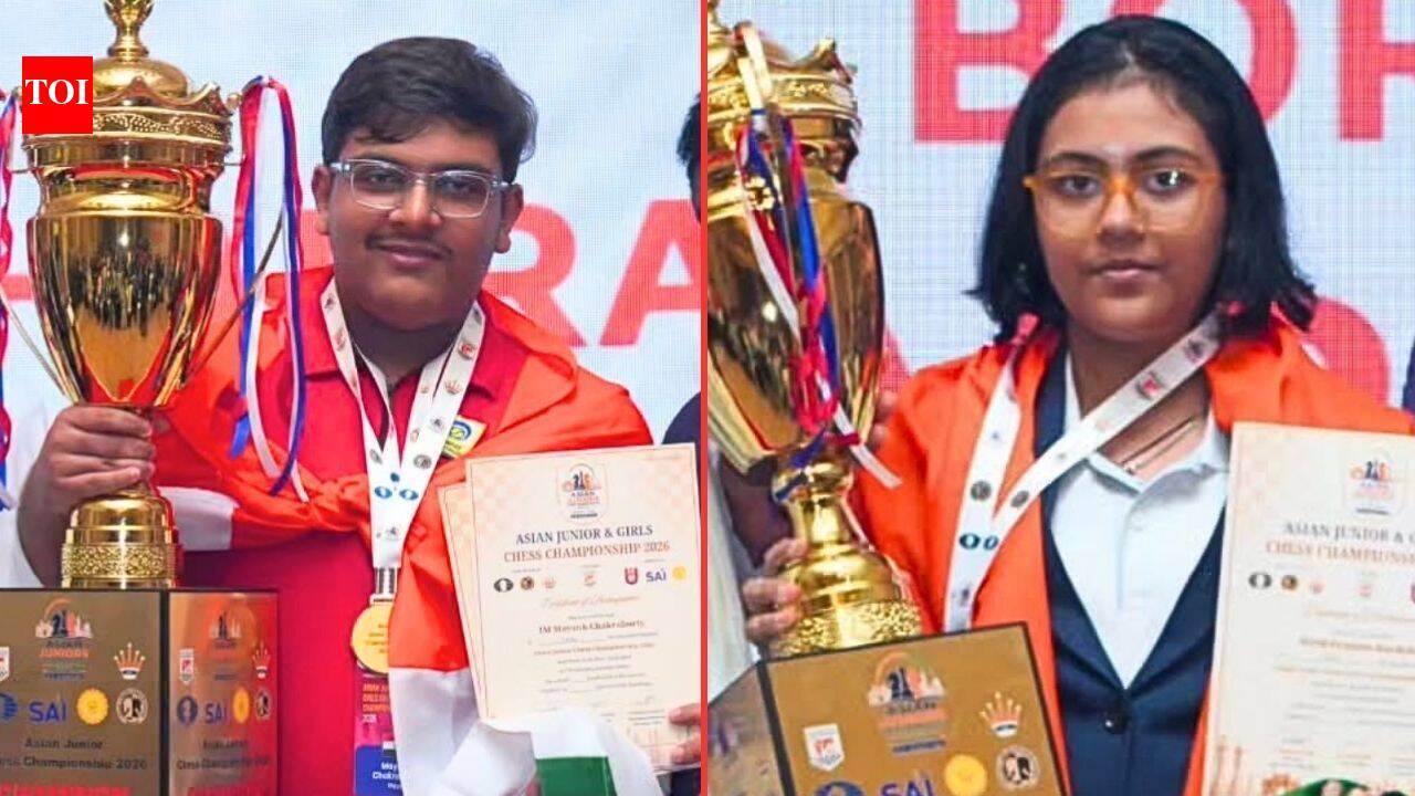 Northeast's first GM, 17-year-old Mayank Chakraborty and pupil Pratitee Bordoloi become Asia's junior chess champions | Chess News