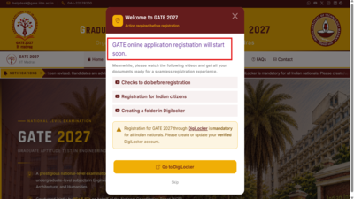 GATE 2027 registration to begin soon: Check list of required documents