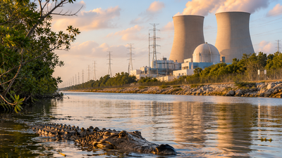 A Florida nuclear power plant was surrounded by 270 kilometres of canals. Decades later, American crocodiles turned them into a home