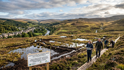 A small Scottish town raised £6 million to buy 10,500 acres from a major landowner; its new nature reserve is now restoring 190 hectares of degraded peatland