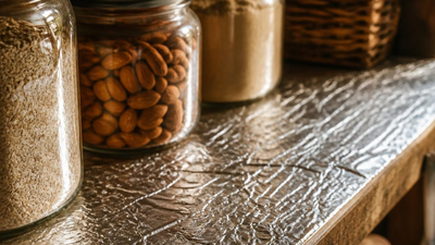 Aluminium Foil Shelf Lining: Aluminium foil shelf-lining hack: Simple DIY trick to keep shelves clean and make cleaning easier