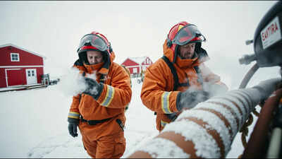 <b>Antarctica is covered in ice, yet its dry desert climate makes fire so dangerous that the US maintains a full-time professional fire department</b>
