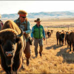 In 1987, Fort Peck tribes returned over 100 bison to 5,800 acres; decades later they stopped hunting their own herd to restore the original cultural purpose
