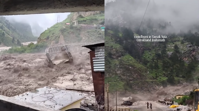 Chamoli District News: Bone-chilling visuals go viral as heavy rains wash down Bailey bridge in Uttarakhand's Chamoli district