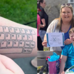 Canadian mom gets a complete keyboard tattooed on her arm so her autistic son can always ‘talk’ to her when his communication device fails