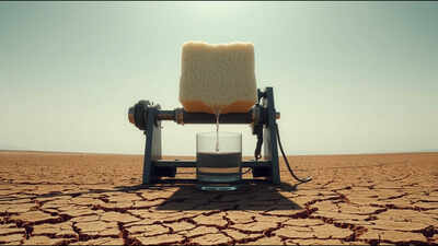 German scientists made a sponge-like material that pulls drinking water from air as dry as 18% humidity, producing up to 1.8 litres per kg each day