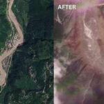 Before and after: Satellite images show how Nepal’s green mountainside turned into debris field