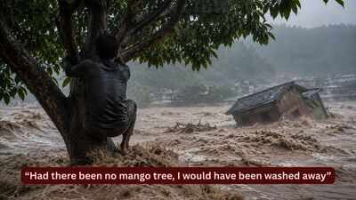 “Had there been no mango tree, I would have been dead”: 24-year-old Nepali man watched houses disappear and people being washed away