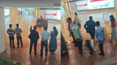 ‘Airport-cum-seaport’: Heavy rain leaves Noida airport waterlogged, sparks online jibes