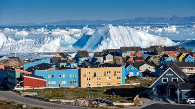 A livestream from Greenland’s UNESCO-listed Ilulissat Icefjord captured a mammoth iceberg rolling over and exposing its blue underside