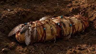 In 1942, Crazy Horse’s sacred medicine bundle was buried underground in Nebraska; decades later, the family returned to find its landmark gone