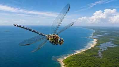 In 2016, Biologists at Rutgers University discovered that the globe skimmer dragonfly is the world's longest-distance flying insect