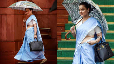 From Birkin to Rolex: Kangana Ranaut’s Eri silk saree Parliament look is turning heads