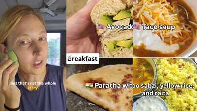 An American’s ‘What I Eat in America vs India’ food comparison is a love letter to Indian cuisine