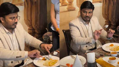 ‘Angrez chale gaye, angrezi chhod gaye’: Nagpur etiquette coach says eat dosa with fork, spoon; Internet goes mad! |
